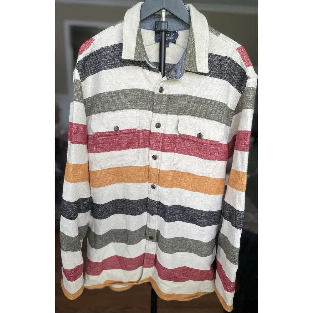 Pendleton Men's L Ultrasoft Flannel Blanket Shirt Glacier National Park Edition
